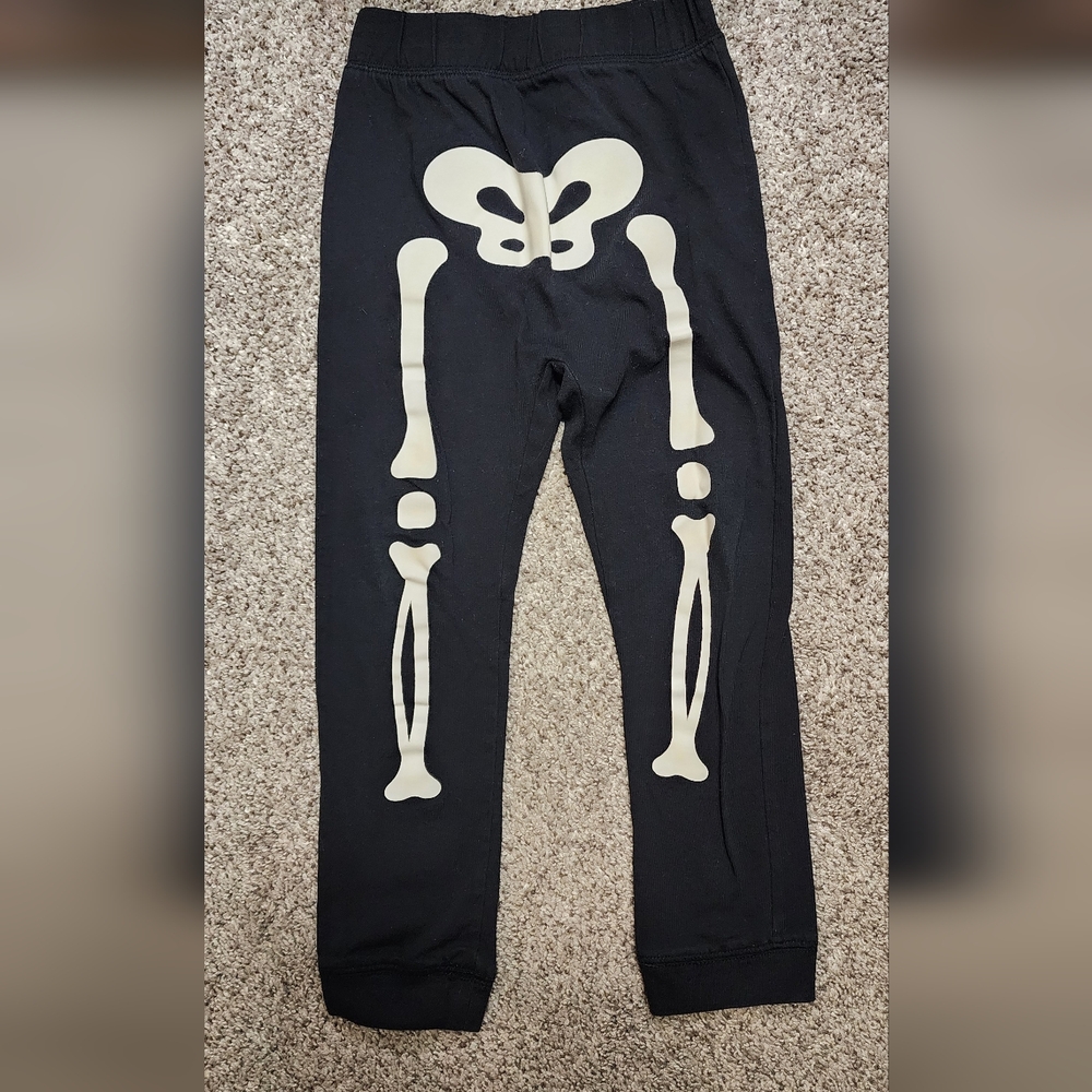 Kids Skeleton Print Black Joggers